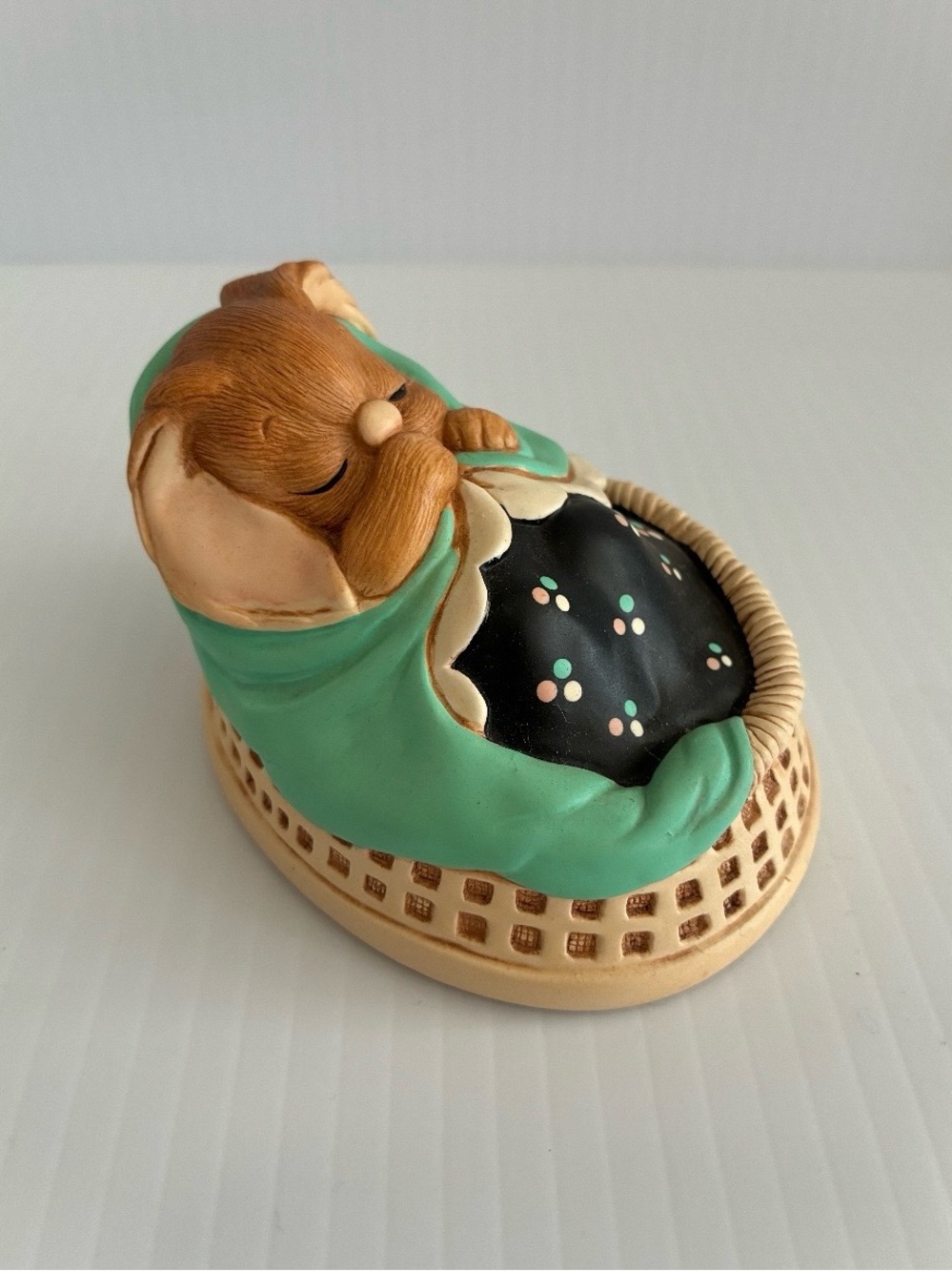 Vintage PENDELFIN Sleeping Rabbit Poppet Hand Paint Made in England Collectible
